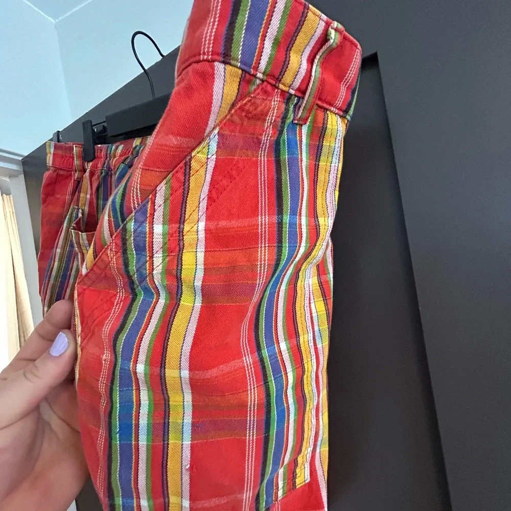 Big Bud Press Work Pants Short | 5XL, Old Sizing | Plaid Multicolor RARE